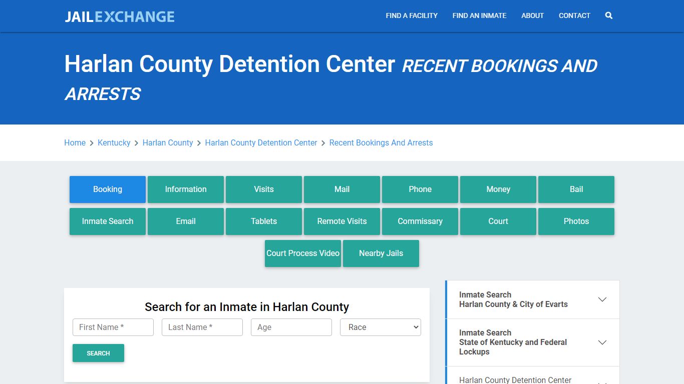 Harlan County Detention Center Recent Bookings And Arrests - Jail Exchange